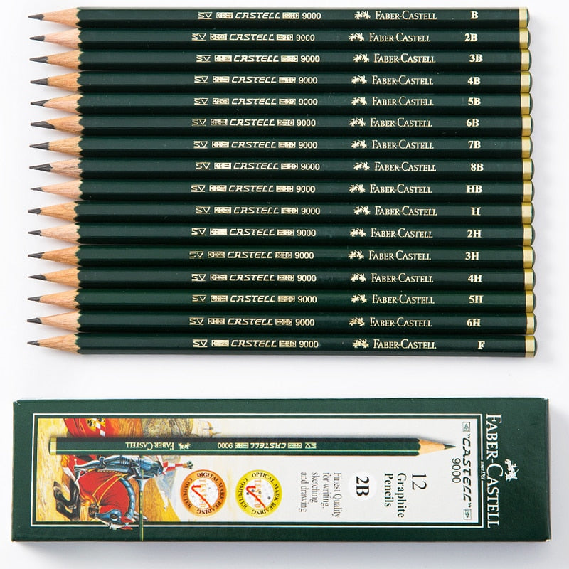 16pcs Faber Castell Drawing Pencil Set 8B 7B 6B 5B 4B 3B 2B B HB F H 2 –  The 6ix Art Studio
