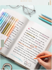 10pcs Multi Color Gel Pens Set Micron Tip Sweet Salt Morandi Retro Colors Quick Dry Ink Marker Liner Highlighter Drawing A6247