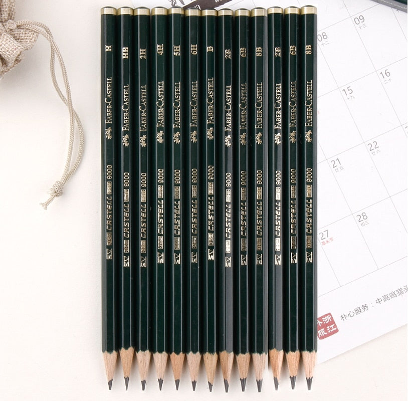 Dark Grey and Black Pencil Set Grey and Black Pencils HB Pencil Set  Stationery Drawing HB Pencil Set 