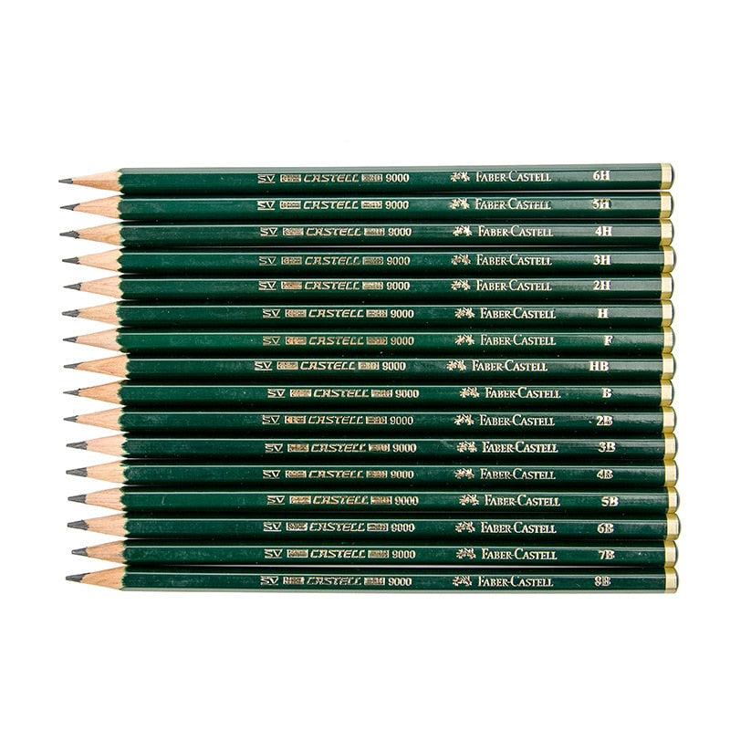 16pcs Faber Castell Drawing Pencil Set 8B 7B 6B 5B 4B 3B 2B B HB F H 2H 3H 4H 5H 6H Wood Standard Pencils School Sketch Pencil