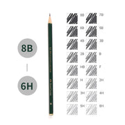 16pcs Faber Castell Drawing Pencil Set 8B 7B 6B 5B 4B 3B 2B B HB F H 2H 3H 4H 5H 6H Wood Standard Pencils School Sketch Pencil