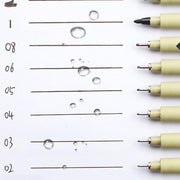 1/ 3 pcs Pigment Liner Micron Pen Neelde Drawing Manga Pen Brush Art Markers Waterproof Fineliner Sketching Pen Stationery