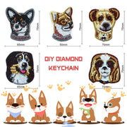 DIY Cartoon Diamond Painting Keychain Pendant Full Drill Special Shaped Diamond Embroidery Cross Stitch Women Bag Decoration