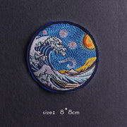 Van Gogh Patch Iron On Patches For Clothing Thermoadhesive Patches On Clothes Japan Anime/Fusible Patch Embroidery Sticker Badge