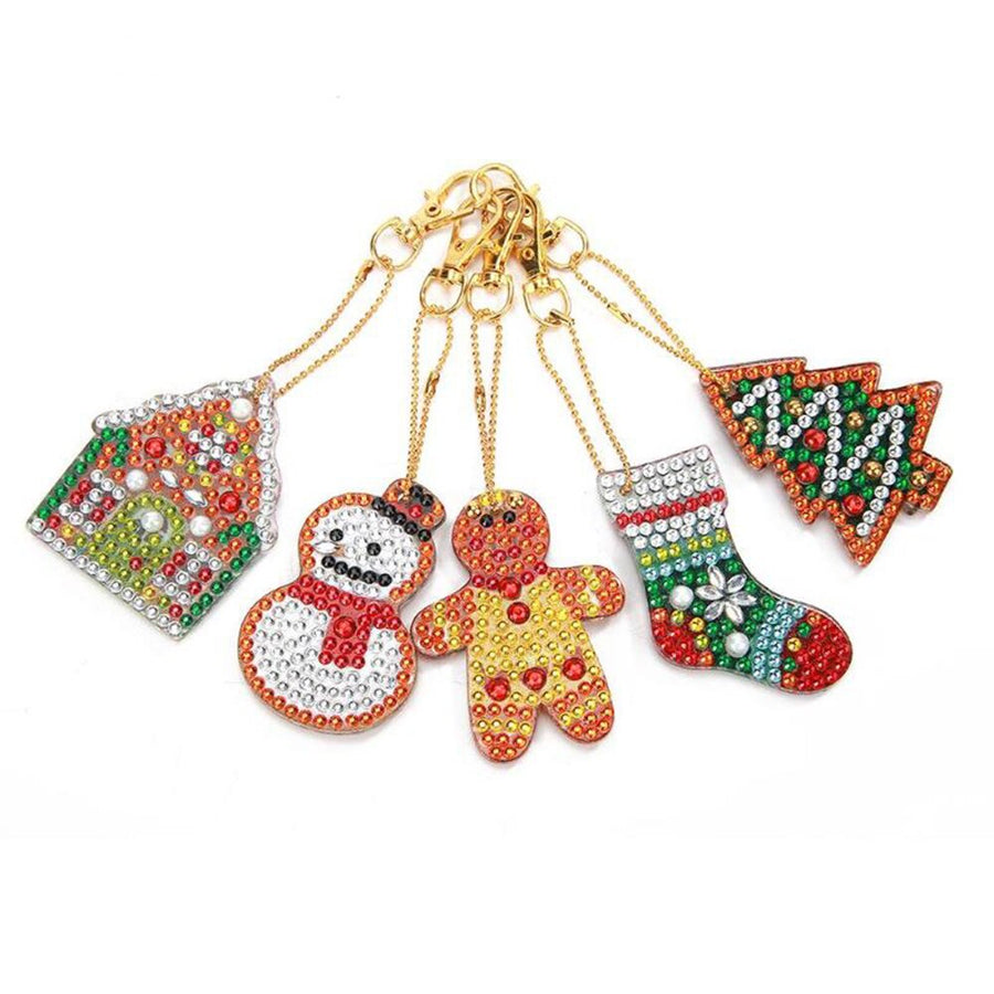 DIY Cartoon Diamond Painting Keychain Pendant Full Drill Special Shaped Diamond Embroidery Cross Stitch Women Bag Decoration