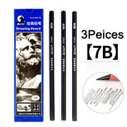 Maries Black Sketch Pencil Professional Drawing Pencil HB 2H B 2B 3B 4B 5B 6B 7B 8B 10B 12B 14B Art Stationery Supplies