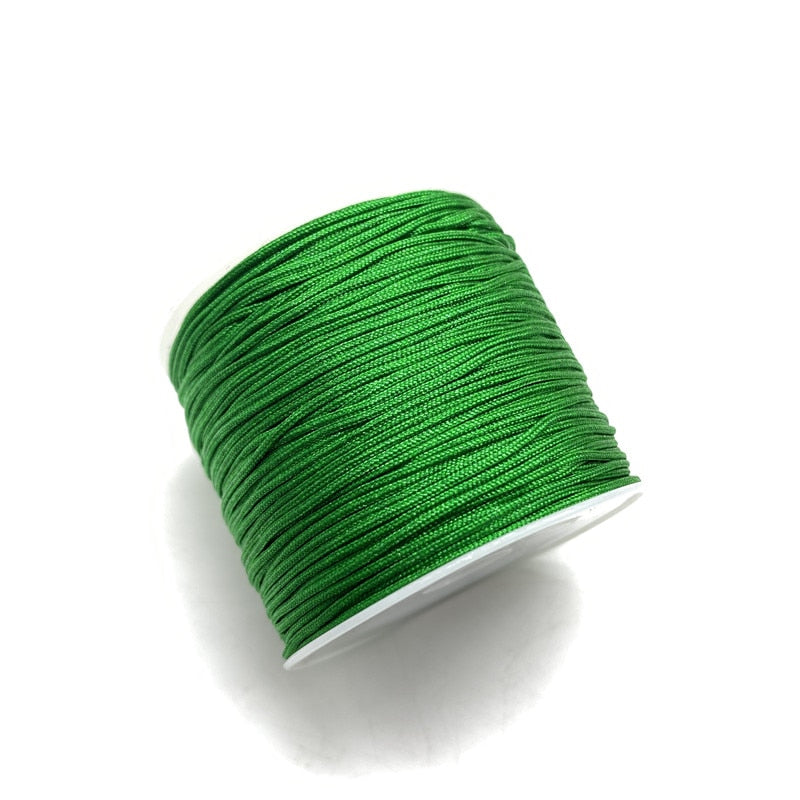 50Yards/Roll 0.8mm Nylon Cord Thread Chinese Knot Macrame Cord Bracelet Braided String DIY Tassels Beading String Thread