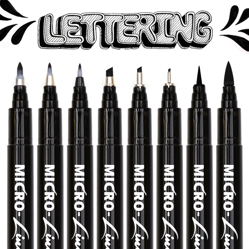 13 Pcs Micron Needle Drawing Line Hand Lettering Pens For Design Art  Supplies