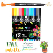 12-160 Colors Brush Pens Markers Set Dual Tips Fine Drawing Adult Coloring Books Sketching Planner School Supplies Child Gifts