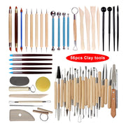 Arts Crafts Clay Sculpting Tools Pottery Carving Tool kit  Pottery &amp; Ceramics Ceramics Wooden Handle Modeling Clay Tools