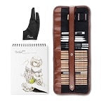 29 Pieces Professional Sketch &amp; Drawing Art Tool Kit With Graphite Pencils, Charcoal Pencils, Paper Erasable Pen, Craft Knife