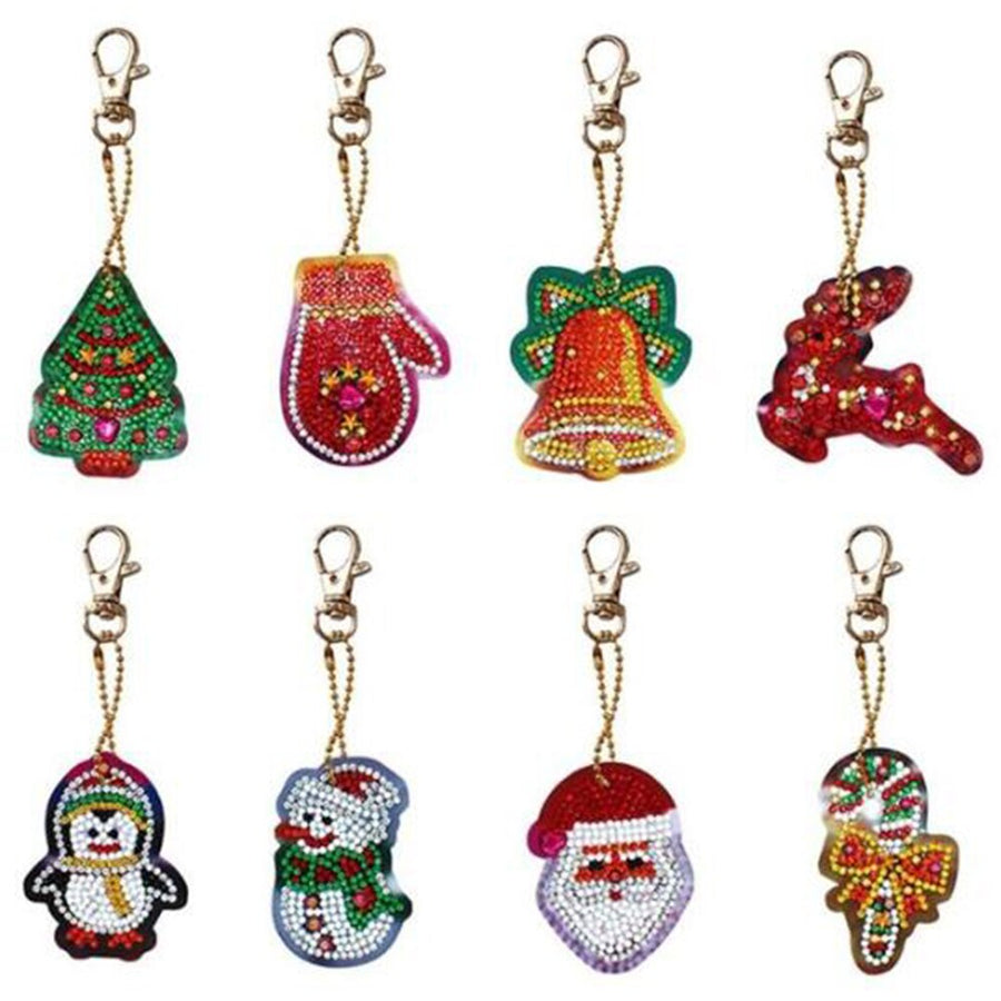 DIY Cartoon Diamond Painting Keychain Pendant Full Drill Special Shaped Diamond Embroidery Cross Stitch Women Bag Decoration