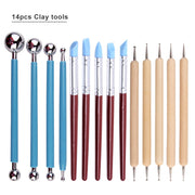 Arts Crafts Clay Sculpting Tools Pottery Carving Tool kit  Pottery &amp; Ceramics Ceramics Wooden Handle Modeling Clay Tools