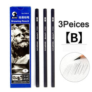 Maries Black Sketch Pencil Professional Drawing Pencil HB 2H B 2B 3B 4B 5B 6B 7B 8B 10B 12B 14B Art Stationery Supplies