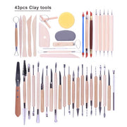 Arts Crafts Clay Sculpting Tools Pottery Carving Tool kit  Pottery &amp; Ceramics Ceramics Wooden Handle Modeling Clay Tools