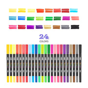 12-160 Colors Brush Pens Markers Set Dual Tips Fine Drawing Adult Coloring Books Sketching Planner School Supplies Child Gifts