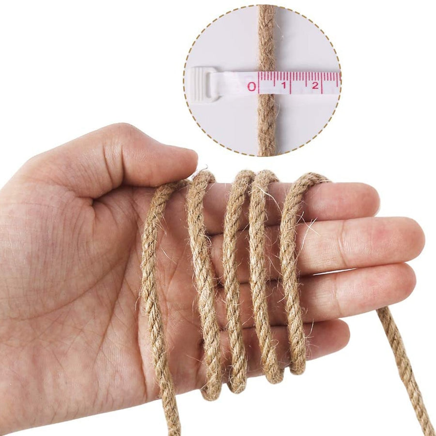 1-14mm Natural Jute Twine Vintage Jute Rope Cord String Twine Burlap For DIY Crafts Gift Wrapping Gardening Wedding Decor 2-100M