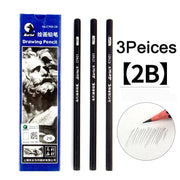 Maries Black Sketch Pencil Professional Drawing Pencil HB 2H B 2B 3B 4B 5B 6B 7B 8B 10B 12B 14B Art Stationery Supplies