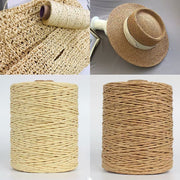 1Roll=280M Natural Raffia Straw Yarn For Summer Hand Knit Crochet Hat HandBag Cushion Baskets Knitting Material Colorful Threads