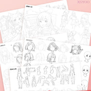 Beginner Anime Manga Materials Book Sketch Character Figure Body Practice Book Teaching Tracing Simple Line Drawing Illustration