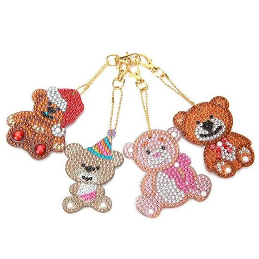 DIY Cartoon Diamond Painting Keychain Pendant Full Drill Special Shaped Diamond Embroidery Cross Stitch Women Bag Decoration