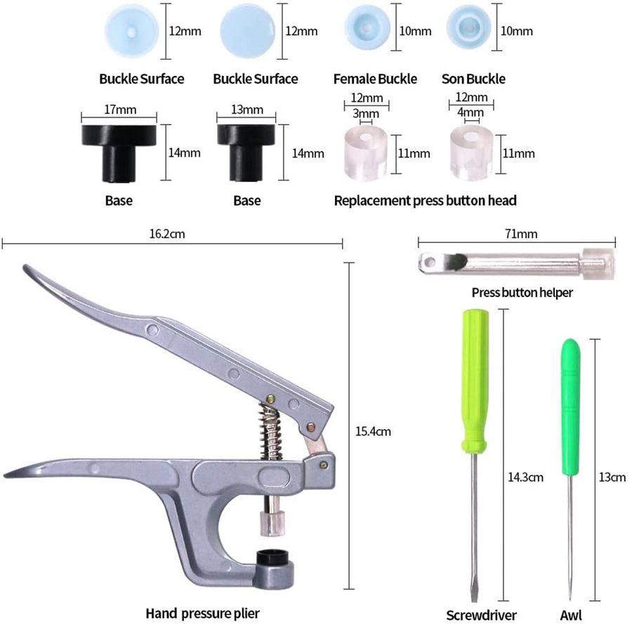 T5 Snaps Plastic Buttons with Snaps Pliers Set for Clothes Sewing, Bibs,Rain Coat Crafting -DIY Handmade Tools(Floral Organizer)