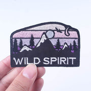 DIY Adventure Travel Patches For Clothing Mountain Camping Badge Space Stripe Iron On Patches On Clothes UFO Embroidery Patch