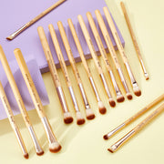 Jessup Beauty 15pcs Beauty Bamboo Professional Makeup Brushes Set Make up Brush Tool kit Eye Shader Liner Crease Definer  Buffer