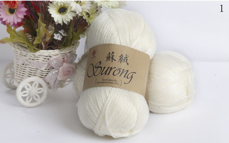 100g/ball 325m Silk Cotton Knitting Yarn Crochet Needlework Thick Wool Thread Yarn For Hand Knitting Scarf Sweater Eco-friendly