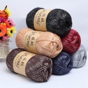 100g/ball 325m Silk Cotton Knitting Yarn Crochet Needlework Thick Wool Thread Yarn For Hand Knitting Scarf Sweater Eco-friendly