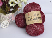 100g/ball 325m Silk Cotton Knitting Yarn Crochet Needlework Thick Wool Thread Yarn For Hand Knitting Scarf Sweater Eco-friendly