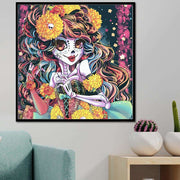 DIY Diamond Mosaic Anime Girl Picture Of Rhinestones Diamond Embroidery Cartoon Diamond Painting Cross Stitch