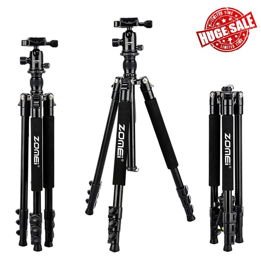 Zomei Professional Q555 Camera tripod Lightweight Aluminum Camera Tripod Stand with Ball Head for Canon Nikon Sony DSLR camera