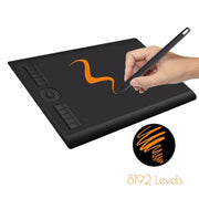 GAOMON M10K2018 Version with Two Battery-Free Pen 8192 Pressure Artist Digital Graphic Tablet for Drawing &amp; electronic Writing