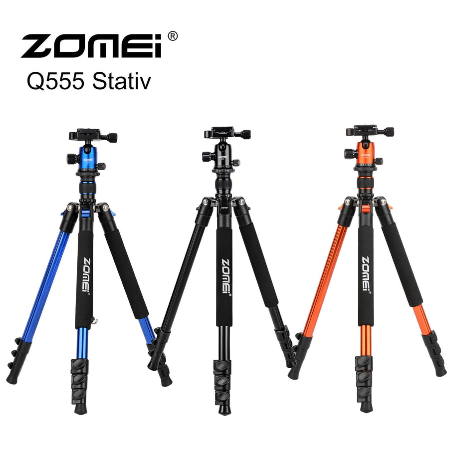 Zomei Professional Q555 Camera tripod Lightweight Aluminum Camera Tripod Stand with Ball Head for Canon Nikon Sony DSLR camera