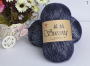 100g/ball 325m Silk Cotton Knitting Yarn Crochet Needlework Thick Wool Thread Yarn For Hand Knitting Scarf Sweater Eco-friendly