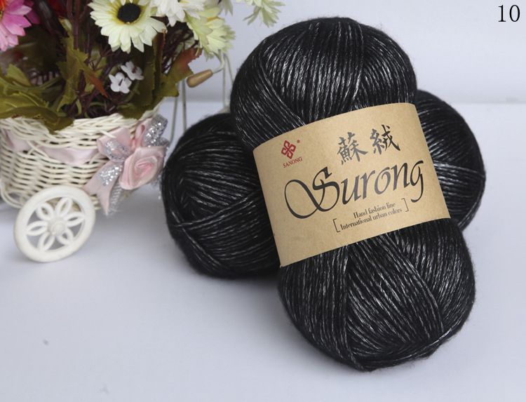 100g/ball 325m Silk Cotton Knitting Yarn Crochet Needlework Thick Wool Thread Yarn For Hand Knitting Scarf Sweater Eco-friendly