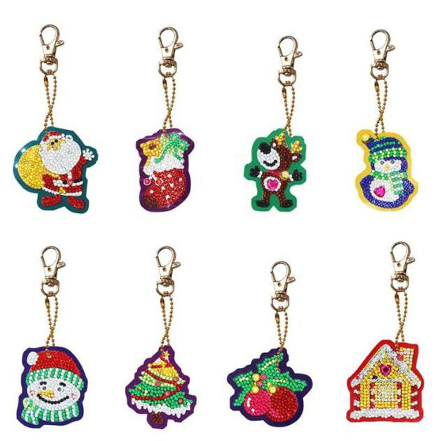 DIY Cartoon Diamond Painting Keychain Pendant Full Drill Special Shaped Diamond Embroidery Cross Stitch Women Bag Decoration