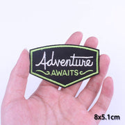 DIY Adventure Travel Patches For Clothing Mountain Camping Badge Space Stripe Iron On Patches On Clothes UFO Embroidery Patch