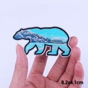 DIY Adventure Travel Patches For Clothing Mountain Camping Badge Space Stripe Iron On Patches On Clothes UFO Embroidery Patch