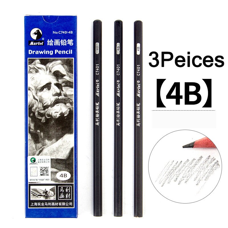 Maries Black Sketch Pencil Professional Drawing Pencil HB 2H B 2B 3B 4B 5B 6B 7B 8B 10B 12B 14B Art Stationery Supplies