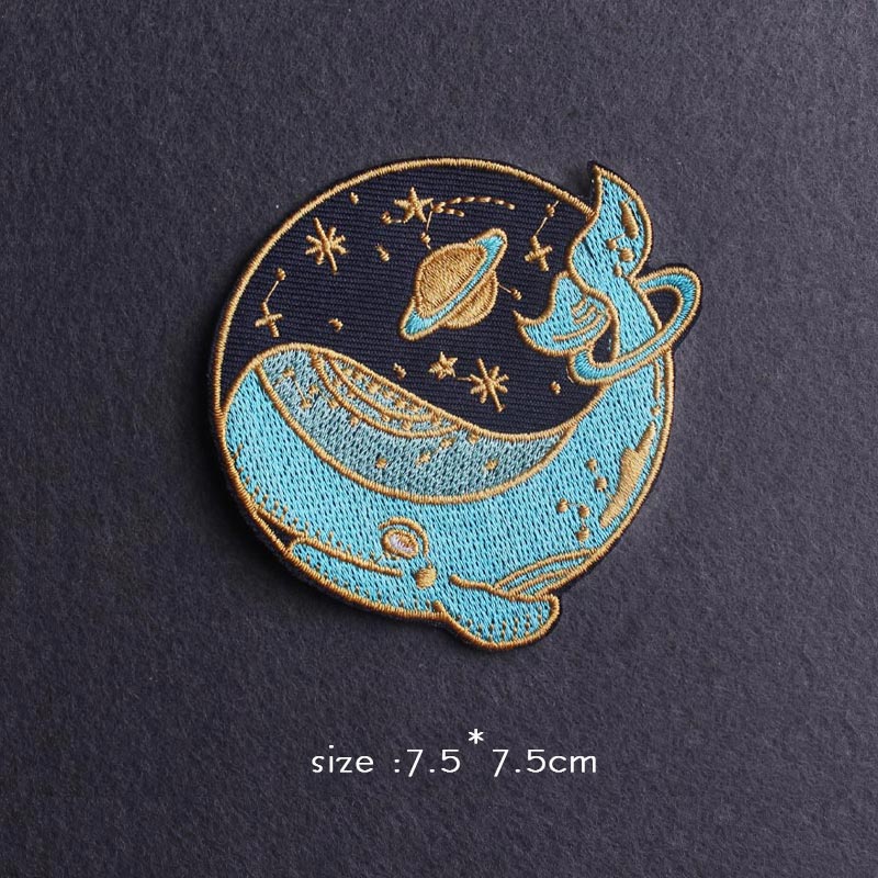 Van Gogh Patch Iron On Patches For Clothing Thermoadhesive Patches On Clothes Japan Anime/Fusible Patch Embroidery Sticker Badge