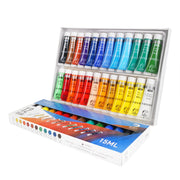 Water-resistant 24 Colors 15ML Tube Acrylic Paint set color Nail glass Art Painting paint for fabric Drawing Tools For Kids DIY