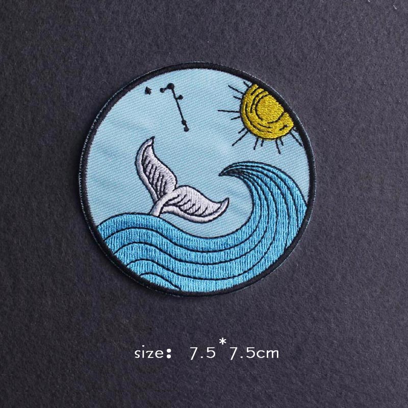 Van Gogh Patch Iron On Patches For Clothing Thermoadhesive Patches On Clothes Japan Anime/Fusible Patch Embroidery Sticker Badge