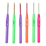 8/16Pcs Aluminum Crochet Hooks Plastic Handle Knitting Needles Set DIY Sewing Needles Craft Knitting Tools