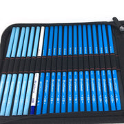 Professional 28/38pcs Sketch Pencil Set Sketching Charcoal Drawing Kit Wood Pencil Bags For Painter School Students Art Supplies