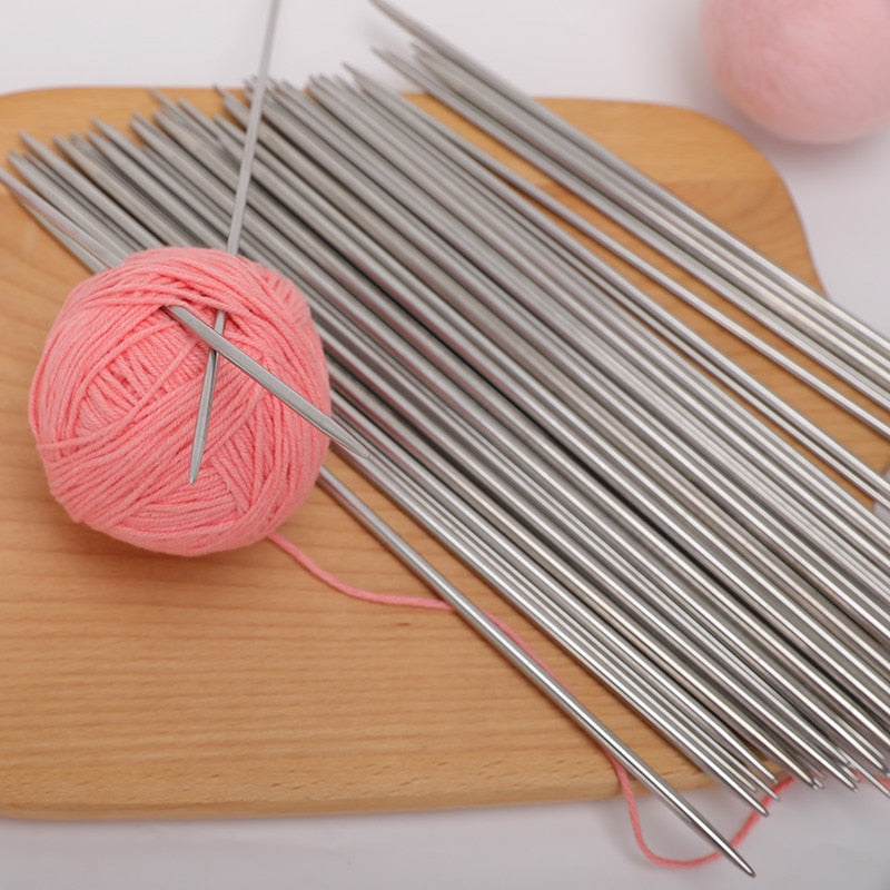 121pcs Stainless Knitting Needles Set 11Sizes 43/65/80cm Circular Knitting Needles 88pcs Straight Needles Crochet Hooks With Bag