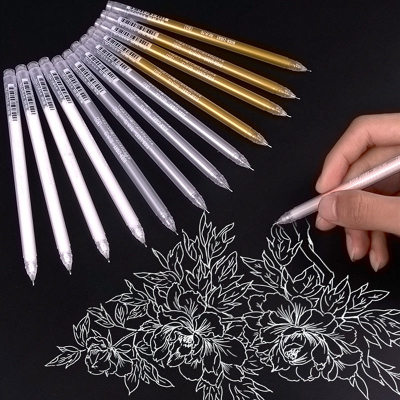 Sakura Japan 3pcs Gelly Roll Classic Highlight Pen Gel Ink Pens Bright White  Pen Highlight Sketch Markers Color Highlighting