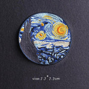 Van Gogh Patch Iron On Patches For Clothing Thermoadhesive Patches On Clothes Japan Anime/Fusible Patch Embroidery Sticker Badge