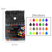 24/36/48/60/100 Colors 0.4mm Micron Liner Fineliner Pens for Metallic Marker Draw Pen Color Sketch Marker Art Set Stationery